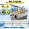 image:imageVEVOR CF55 12 Volt 58 Qt Refrigerator Dual Zone Portable Compressor 1224V DC and 110240V AC Freezer Fridge Cooler for Car Truck RV Camping and Home Use BlackGraySingle Zone 58QT