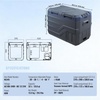 image:imageVEVOR CF55 12 Volt 58 Qt Refrigerator Dual Zone Portable Compressor 1224V DC and 110240V AC Freezer Fridge Cooler for Car Truck RV Camping and Home Use BlackGrayDual Zone 338QT