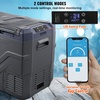 image:imageVEVOR CF55 12 Volt 58 Qt Refrigerator Dual Zone Portable Compressor 1224V DC and 110240V AC Freezer Fridge Cooler for Car Truck RV Camping and Home Use BlackGrayDual Zone 423QT