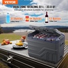 image:imageVEVOR CF55 12 Volt 58 Qt Refrigerator Dual Zone Portable Compressor 1224V DC and 110240V AC Freezer Fridge Cooler for Car Truck RV Camping and Home Use BlackGrayDual Zone 338QT