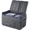 image:imageVEVOR CF55 12 Volt 58 Qt Refrigerator Dual Zone Portable Compressor 1224V DC and 110240V AC Freezer Fridge Cooler for Car Truck RV Camping and Home Use BlackGrayDual Zone 264QT