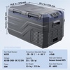 image:imageVEVOR CF55 12 Volt 58 Qt Refrigerator Dual Zone Portable Compressor 1224V DC and 110240V AC Freezer Fridge Cooler for Car Truck RV Camping and Home Use BlackGrayDual Zone 264QT