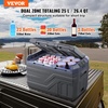 image:imageVEVOR CF55 12 Volt 58 Qt Refrigerator Dual Zone Portable Compressor 1224V DC and 110240V AC Freezer Fridge Cooler for Car Truck RV Camping and Home Use BlackGrayDual Zone 264QT