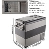 image:imageVEVOR CF55 12 Volt 58 Qt Refrigerator Dual Zone Portable Compressor 1224V DC and 110240V AC Freezer Fridge Cooler for Car Truck RV Camping and Home Use BlackGraySingle Zone 58QT