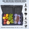 image:imageVEVOR CF55 12 Volt 58 Qt Refrigerator Dual Zone Portable Compressor 1224V DC and 110240V AC Freezer Fridge Cooler for Car Truck RV Camping and Home Use BlackGrayDual Zone 264QT