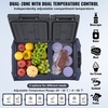 image:imageVEVOR CF55 12 Volt 58 Qt Refrigerator Dual Zone Portable Compressor 1224V DC and 110240V AC Freezer Fridge Cooler for Car Truck RV Camping and Home Use BlackGrayDual Zone 338QT