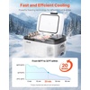 image:imageVEVOR Car Refrigerator DC 1224V AC100240V Compressor Electric Cooler 4F to 68F Car Fridge with APP Control 16 QT Cars Freezer for RVs Campsites Boats Camping Fishing 60W Portable Freezer16QT