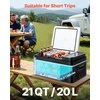 image:imageVEVOR Car Refrigerator DC 1224V AC100240V Compressor Electric Cooler 4F to 68F Car Fridge with APP Control 21 QT Cars Freezer for RVs Campsites Boats Camping Fishing 60W Portable Freezer21QT