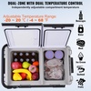 image:imageVEVOR Car Refrigerator DC 1224V AC100240V Compressor Electric Cooler 4F to 68F Car Fridge with APP Control 21 QT Cars Freezer for RVs Campsites Boats Camping Fishing 60W Portable Freezer528QT Dual Zone with Handle