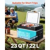image:imageVEVOR Car Refrigerator DC 1224V AC100240V Compressor Electric Cooler 4F to 68F Car Fridge with APP Control 21 QT Cars Freezer for RVs Campsites Boats Camping Fishing 60W Portable Freezer23QT