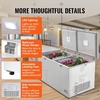 image:imageVEVOR Chest Freezer 128 Cuft  345 L Large Deep Freezer amp 4 Removable Baskets Freestanding Top Open Door Commercial Chest Freezers with Locking Lid 7Level Adjustable Temp LED Lighting 6 Wheels198 Cuft
