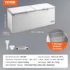 image:imageVEVOR Chest Freezer 128 Cuft  345 L Large Deep Freezer amp 4 Removable Baskets Freestanding Top Open Door Commercial Chest Freezers with Locking Lid 7Level Adjustable Temp LED Lighting 6 Wheels198 Cuft