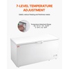 image:imageVEVOR Chest Freezer 128 Cuft  345 L Large Deep Freezer amp 4 Removable Baskets Freestanding Top Open Door Commercial Chest Freezers with Locking Lid 7Level Adjustable Temp LED Lighting 6 Wheels172 Cuft
