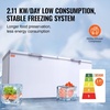 image:imageVEVOR Chest Freezer 128 Cuft  345 L Large Deep Freezer amp 4 Removable Baskets Freestanding Top Open Door Commercial Chest Freezers with Locking Lid 7Level Adjustable Temp LED Lighting 6 Wheels198 Cuft