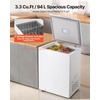 image:imageVEVOR Chest Freezer 33 Cuft Compact Deep Freezer Free Standing Top Open Door Chest Freezers with 2 Removable Baskets amp Adjustable Thermostat  Energy Saving Low Noise amp Garage Ready WhiteWhite