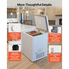 image:imageVEVOR Chest Freezer 33 Cuft Compact Deep Freezer Free Standing Top Open Door Chest Freezers with 2 Removable Baskets amp Adjustable Thermostat  Energy Saving Low Noise amp Garage Ready WhiteWhite