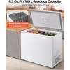image:imageVEVOR Chest Freezer 33 Cuft Compact Deep Freezer Free Standing Top Open Door Chest Freezers with 2 Removable Baskets amp Adjustable Thermostat  Energy Saving Low Noise amp Garage Ready WhiteWhite