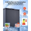 image:imageVEVOR Chest Freezer 33 Cuft Compact Deep Freezer Free Standing Top Open Door Chest Freezers with 2 Removable Baskets amp Adjustable Thermostat  Energy Saving Low Noise amp Garage Ready WhiteBlack