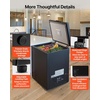 image:imageVEVOR Chest Freezer 33 Cuft Compact Deep Freezer Free Standing Top Open Door Chest Freezers with 2 Removable Baskets amp Adjustable Thermostat  Energy Saving Low Noise amp Garage Ready WhiteBlack