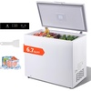 image:imageVEVOR Chest Freezer 33 Cuft Compact Deep Freezer Free Standing Top Open Door Chest Freezers with 2 Removable Baskets amp Adjustable Thermostat  Energy Saving Low Noise amp Garage Ready WhiteWhite
