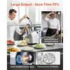 image:imageVEVOR Commercial Food Processor 2 Feeding Holes 550W Electric Vegetable Slicer 1600 RPM Stainless Steel Vegetable Processor Detachable 6blades 3mm4mm7mm Shred 2mm4mm SliceFood Processor