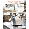 image:imageVEVOR Commercial Food Processor 2 Feeding Holes 550W Electric Vegetable Slicer 1600 RPM Stainless Steel Vegetable Processor Detachable 6blades 3mm4mm7mm Shred 2mm4mm SliceFood Processor