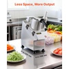 image:imageVEVOR Commercial Food Processor 2 Feeding Holes 550W Electric Vegetable Slicer 1600 RPM Stainless Steel Vegetable Processor Detachable 6blades 3mm4mm7mm Shred 2mm4mm SliceFood Processor