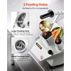 image:imageVEVOR Commercial Food Processor 2 Feeding Holes 550W Electric Vegetable Slicer 1600 RPM Stainless Steel Vegetable Processor Detachable 6blades 3mm4mm7mm Shred 2mm4mm SliceFood Processor