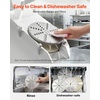 image:imageVEVOR Commercial Food Processor 2 Feeding Holes 550W Electric Vegetable Slicer 1600 RPM Stainless Steel Vegetable Processor Detachable 6blades 3mm4mm7mm Shred 2mm4mm SliceFood Processor