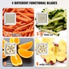 image:imageVEVOR Commercial French Fry Cutter with 4 Replacement Blades 14 and 38 Blade Easy Dicer Chopper 6wedge Slicer and 6wedge Apple Corer Lemon Potato Cutter for French Fries with Extended Handle14 38