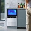 image:imageVEVOR Commercial Ice Maker Machine with Pump 130Lbs24H with 33Lbs Storage 45 Cubes per Cycle Freestanding amp Under Counter Ice Maker with LED Display amp SelfCleaning for Home Bar Restaurant130Lbs with Pump
