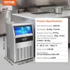 image:imageVEVOR Commercial Ice Maker with Drain Pump 150lbs24H Ice Maker Machine 70 Ice Cubes in 1215 Minutes Freestanding Ice Maker with 33lbs Storage Capacity LED Digital Display for Bar Home RestaurantSilver