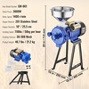 image:imageVEVOR Electric Grain Mill Grinder 3000W Spice Grinders Commercial Corn Mill with Funnel Thickness Adjustable Powder Machine Heavy Duty Feed Flour Cereal Mill Wheat Grinders Dry GrinderDry Only