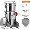 image:imageVEVOR Electric Grain Mill Grinder 600W High Power Commercial Spice Grinder 60L Pulverizer Powder Machine with Galvanized Sharp Blades for Dry Grains Spices Cereals Coffee Corn amp Pepper700g