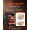 image:imageVEVOR Electric Humidor 33L 250 Counts Electric Cigar Humidor Cabinet with Cooling Temperature Control Spanish Cedar Wood Shelves amp Drawers Mechanical Hygrometer 4 Layers Cooler for Household48L