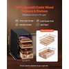 image:imageVEVOR Electric Humidor 33L 250 Counts Electric Cigar Humidor Cabinet with Cooling Temperature Control Spanish Cedar Wood Shelves amp Drawers Mechanical Hygrometer 4 Layers Cooler for Household23L