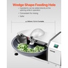 image:imageVEVOR Food Processor amp Vegetable Chopper 2 Feeding Holes FoodGrade Stainless Steel Food Processor Chopper with Detachable 6 Blades 3mm5mm7mm10mm Shredder 2mm4mm Slicer for Vegetables Fruit250 W