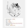 image:imageVEVOR Food Processor amp Vegetable Chopper 2 Feeding Holes FoodGrade Stainless Steel Food Processor Chopper with Detachable 6 Blades 3mm5mm7mm10mm Shredder 2mm4mm Slicer for Vegetables Fruit750 W