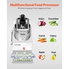 image:imageVEVOR Food Processor amp Vegetable Chopper 2 Feeding Holes FoodGrade Stainless Steel Food Processor Chopper with Detachable 6 Blades 3mm5mm7mm10mm Shredder 2mm4mm Slicer for Vegetables Fruit750 W