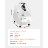 image:imageVEVOR Food Processor amp Vegetable Chopper 2 Feeding Holes FoodGrade Stainless Steel Food Processor Chopper with Detachable 6 Blades 3mm5mm7mm10mm Shredder 2mm4mm Slicer for Vegetables Fruit550 W