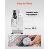 image:imageVEVOR Food Processor amp Vegetable Chopper 2 Feeding Holes FoodGrade Stainless Steel Food Processor Chopper with Detachable 6 Blades 3mm5mm7mm10mm Shredder 2mm4mm Slicer for Vegetables Fruit550 W