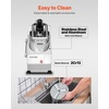 image:imageVEVOR Food Processor amp Vegetable Chopper 2 Feeding Holes FoodGrade Stainless Steel Food Processor Chopper with Detachable 6 Blades 3mm5mm7mm10mm Shredder 2mm4mm Slicer for Vegetables Fruit750 W