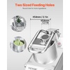image:imageVEVOR Food Processor amp Vegetable Chopper 2 Feeding Holes FoodGrade Stainless Steel Food Processor Chopper with Detachable 6 Blades 3mm5mm7mm10mm Shredder 2mm4mm Slicer for Vegetables Fruit750 W