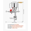 image:imageVEVOR Manual Grain Mill with High Hopper HandCrank Corn Grinder Heavy Duty Cast Iron Wheat Grinding Mill with Stable Table Clamp amp Dust Cover for Grains Spices Coffee Beans Nuts