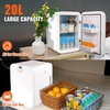 image:imageVEVOR Mini Fridge 20L Skincare Fridges with Temper Control Touch Screen Portable Small Beverage Refrigerator for Bedroom Office Car Dorm ACDC Cool Warmer for Cosmetic Drink Milk White20L White
