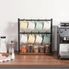 image:imageVEVOR Mug Holder Tree with Marble Base 8 Hooks Coffee Cup Holder for Counter Carbon Steel Mug Tree Cup Rack Stand Upgraded Coffee Cup Tree for Coffee Bar Kitchen Home Organizer16 HooksWood Mug