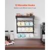 image:imageVEVOR Mug Holder Tree with Marble Base 8 Hooks Coffee Cup Holder for Counter Carbon Steel Mug Tree Cup Rack Stand Upgraded Coffee Cup Tree for Coffee Bar Kitchen Home Organizer12 HooksWall Mounted