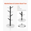 image:imageVEVOR Mug Holder Tree with Marble Base 8 Hooks Coffee Cup Holder for Counter Carbon Steel Mug Tree Cup Rack Stand Upgraded Coffee Cup Tree for Coffee Bar Kitchen Home Organizer8 HooksTree