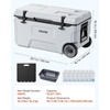 image:imageVEVOR Portable CoolerHard Cooler with Ice Retention HeavyDuty Handles and Strap Lightweight Rigid Material Insulated Portable Cooler Suitable for Family Picnics and Short Trips52QT