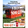 image:imageVEVOR Portable CoolerHard Cooler with Ice Retention HeavyDuty Handles and Strap Lightweight Rigid Material Insulated Portable Cooler Suitable for Family Picnics and Short Trips106QT